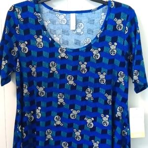 LuLaRoe Disney Perfect T Frozen Snowgie Snow baby print XS NWT